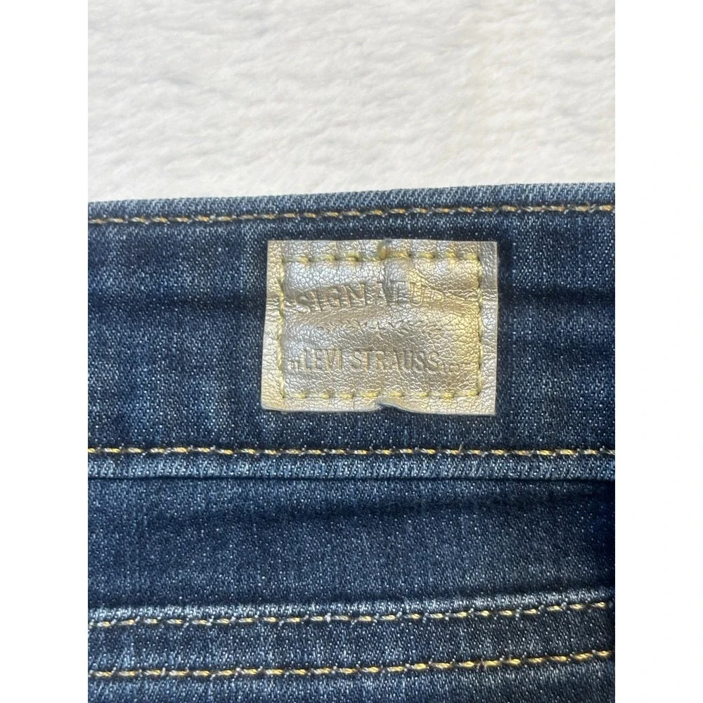 Levi's Signature Jeans Women's Modern Slim Cuffed Jeans Blue 34" (14/16) - Picture 6 of 9